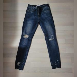 KANCAN Skinny jeans with Leopard patches 27x28 BRAND NEW without tags